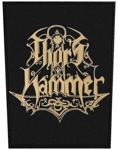 THOR'S HAMMER - Brown Logo нашивка на спину NS Metal