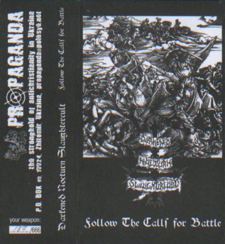 DARKENED NOCTURN SLAUGHTERCULT - Follow The Calls For Battle Tape Black Metal