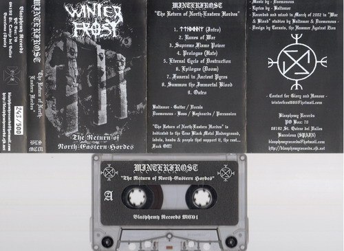 WINTERFROST - The Return Of The North-Eastern Hordes Tape Black Metal