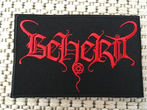 BEHERIT - Red Logo Нашивка Black Metal