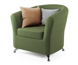 Кресло «Евро» зелёная рогожка