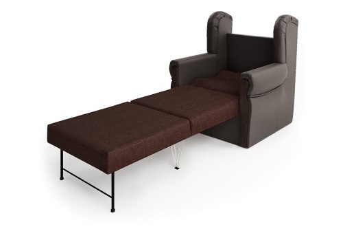 Кресло-кровать «Классика М» шоколад и рогожка