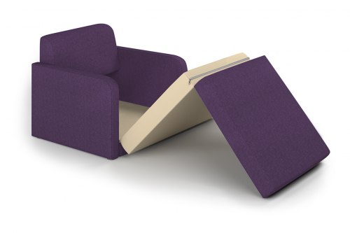 Кресло-кровать «Бит Куба» фиолетовый
