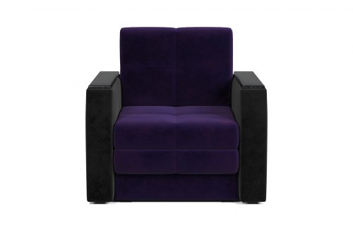 Кресло-кровать «Атлант» Вельвет Люкс Черный Фиолетовый
