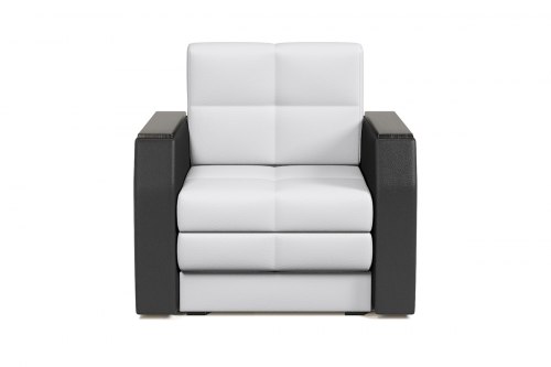 Кресло-кровать «Атлант» белый черный