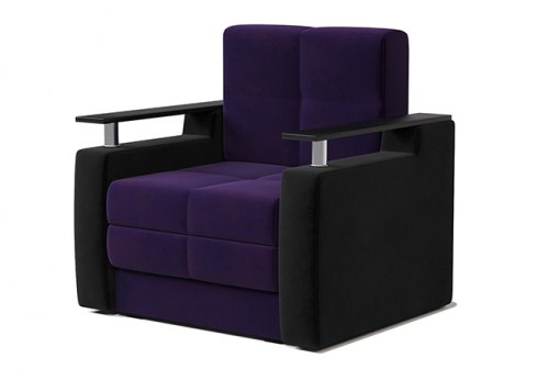 Кресло-кровать «Комфорт» Вельвет Люкс Черный Фиолетовый