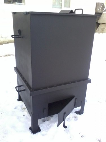 Печь - контейнер для сжигания мусора "Уголек" 325 Л
