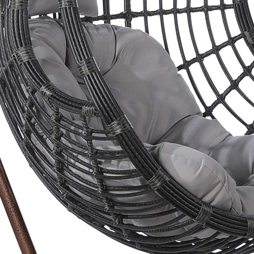 Подвесное кресло из искусственного ротанга AFM-300C Dark Grey