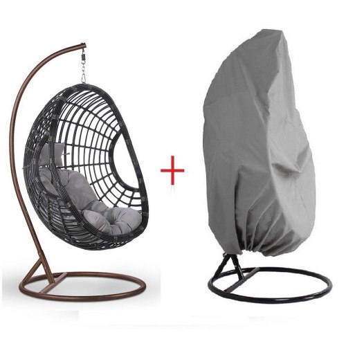 Подвесное кресло из искусственного ротанга AFM-300C Dark Grey