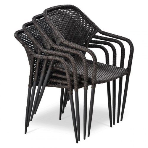 Плетеный стул из искусственного ротанга Y35-W2390 Brown