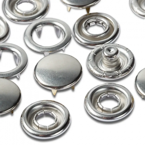 Непришивные кнопки «Джерси» PRYM 10 шт, 10мм, серебристого цвета