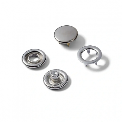 Непришивные кнопки «Джерси» PRYM 10 шт, 10мм, серебристого цвета