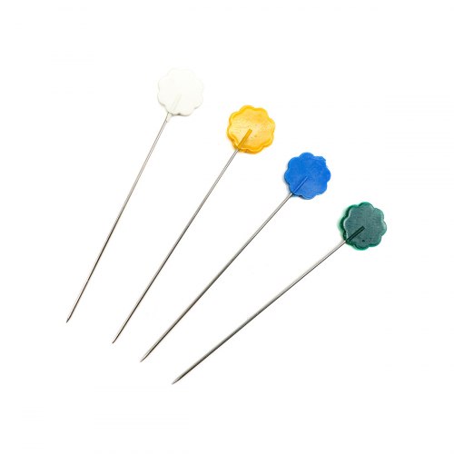 Булавки с цветной головкой в форме цветка PONY 0,53мм/53мм, сталь/пластик, 5гр
