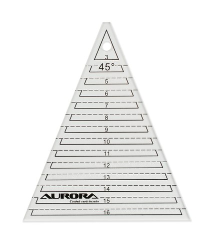 Линейка AURORA "Треугольник" 45° AU-45