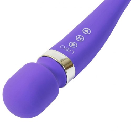 Вибратор двухсторонний Libo Double Ended Wand Vibrator +5 насадок / арт. 21081-1