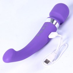 Вибратор двухсторонний Libo Double Ended Wand Vibrator +5 насадок / арт. 21081-1