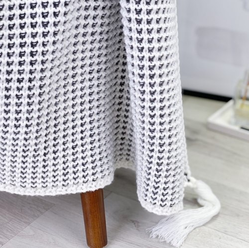 Вязаное вафельное одеяло "Сквозняки" (130*170) / арт. 222-39