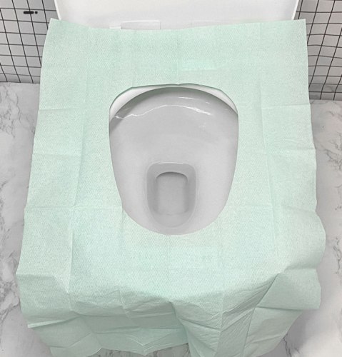 Одноразовый чехол для крышки унитаза на клейких полосках (1 шт.) / арт. 287-184