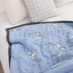 Летнее хлопковое одеяло "Little Bear Puff", 150*200 / арт. 259-1