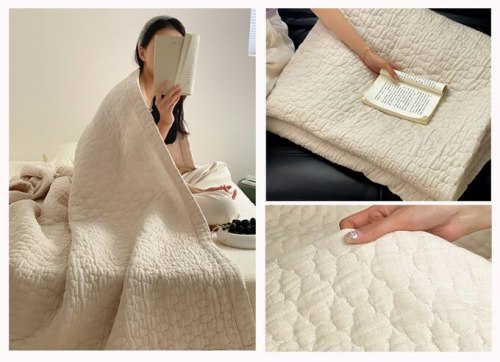 Покрывало из хлопка "Песчаные облака", 200*230 см. / арт. 279-43 Покрывало из хлопка "Песчаные облака", 200*230 см. / арт. 279-43