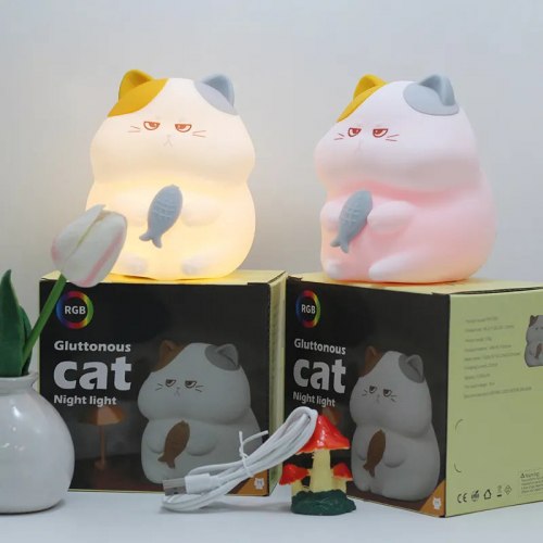 Ночной светильник "Жадный Кот" / арт. 284-73