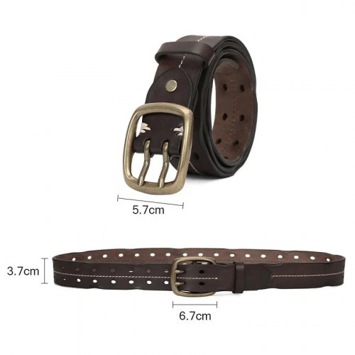 Кожаный ремень ручной работы / арт. 284-7