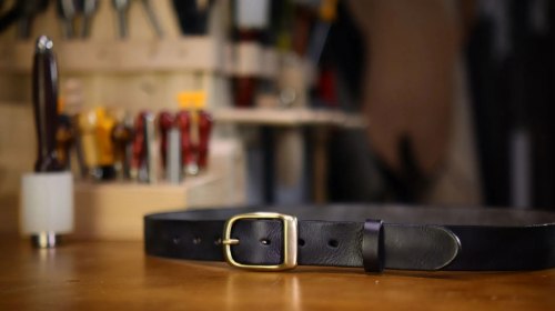 Кожаный ремень ручной работы / арт. 284-10