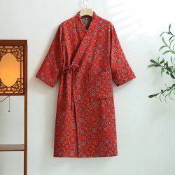 Халат хлопковый "Мандариновая утка" XL (унисекс) / арт. 286-4