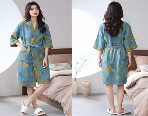 Халат хлопковый "Малахитовая гора" XL (унисекс) / арт. 286-9