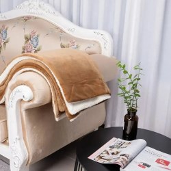 Плед из шерп-флиса двухслойный "Медовик", 200*230 см. / арт. 288-16