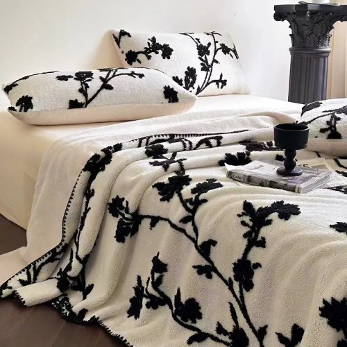 Покрывало флисовое "Розы в молоке", 200*230 см. / арт. 288-14