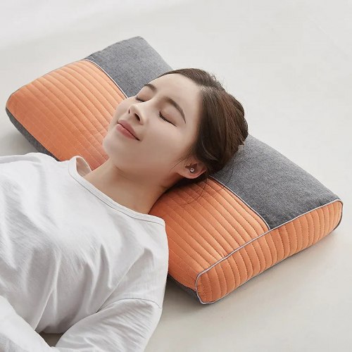 Подушка с наполнителем из гречневой лузги "Оранжевая" / арт. 288-25