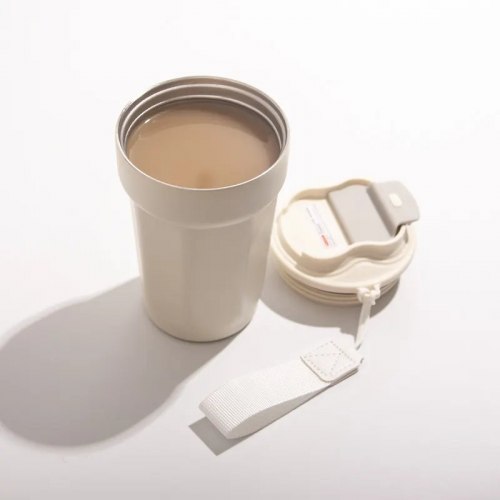 Стакан термос для кофе с клапаном и шнурком, 450 мл. (в ассортименте) / арт. 288-9