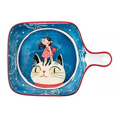 Тарелка с ручкой "Кошачья принцесса" / арт. 288-49