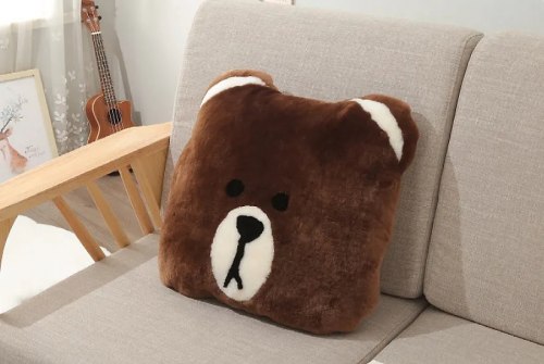 Подушка декоративная из овчины, 48*48 см. / арт. 286-59