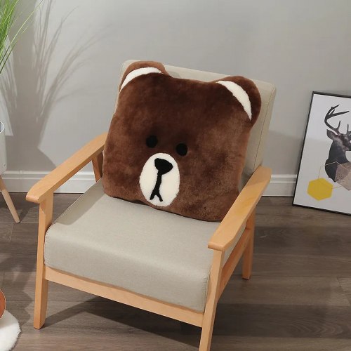 Подушка декоративная из овчины, 48*48 см. / арт. 286-59