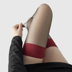 Чулки с эластичным цветным бортом / арт. 288-2