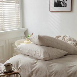 Комплект хлопковых наволочек "Бежевая полоска", 2 шт. / арт. 289-11