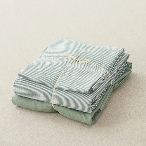 Хлопковое белье "Зеленая полоска" (Япония) 1.5/1.8 / арт. 289-6