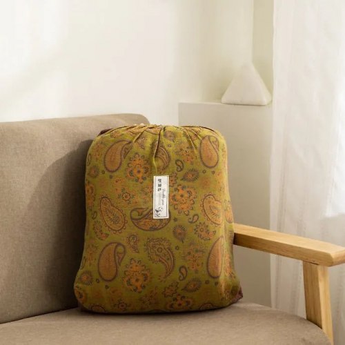 Жаккардовое белье для спальни "Зеленый цветок кешью" 1.8/2.0 / арт. 287-12