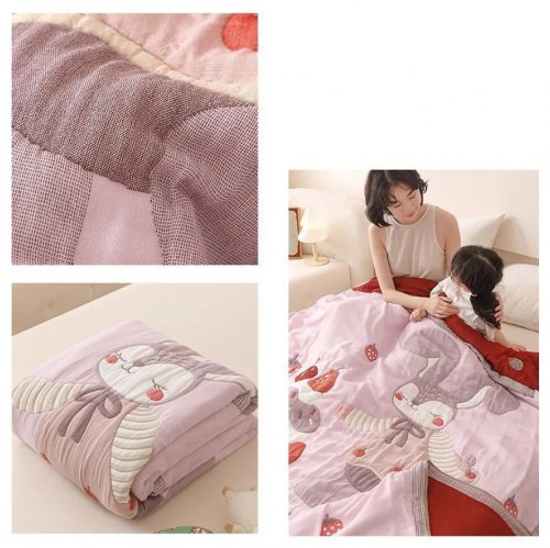 Марлевое хлопковое одеяло "День рождения", 150*200 см. / арт. 287-31