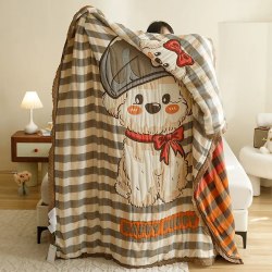 Марлевое хлопковое одеяло "Пуппи", 150*200 см. / арт. 287-26