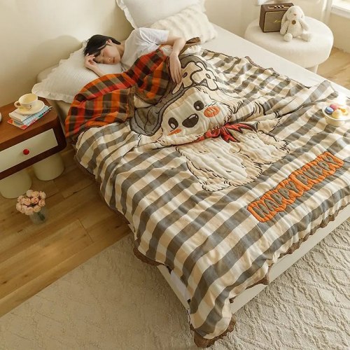 Марлевое хлопковое одеяло "Пуппи", 150*200 см. / арт. 287-26