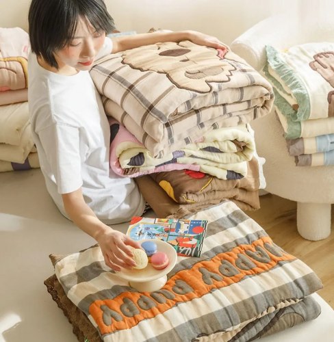 Марлевое хлопковое одеяло "Пуппи", 150*200 см. / арт. 287-26