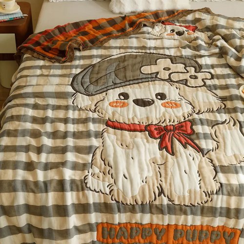 Марлевое хлопковое одеяло "Пуппи", 150*200 см. / арт. 287-26