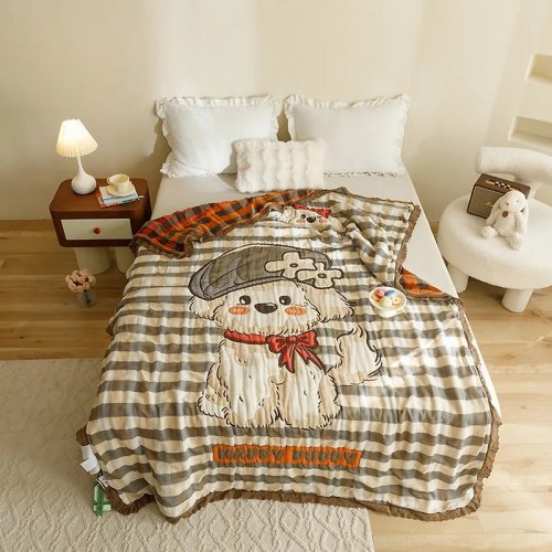 Марлевое хлопковое одеяло "Пуппи", 150*200 см. / арт. 287-26