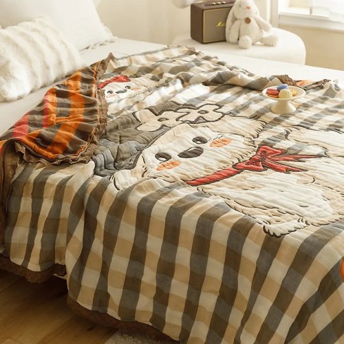 Марлевое хлопковое одеяло "Пуппи", 150*200 см. / арт. 287-26