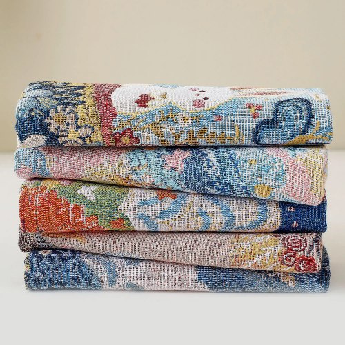 Салфетка марлевая с рисунком "Кролик и бабочки", 34*40 см. / арт. 287-96