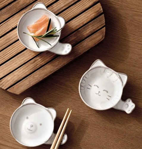 Тарелочка для соуса "Котенок" ФаСоЛа (Япония) / арт. 289-89