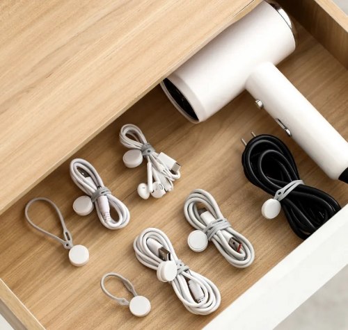 Магнитный фиксатор для кабелей ФаСоЛа (Япония), 2 шт. (1 уп.) / арт. 289-84